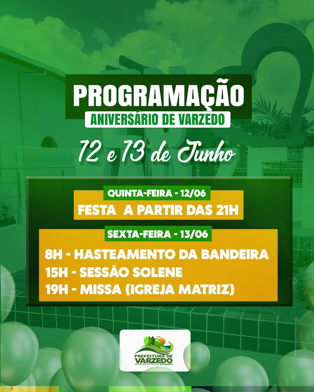 Fiquem ligados na programação especial dos 36 anos da nossa cidade!