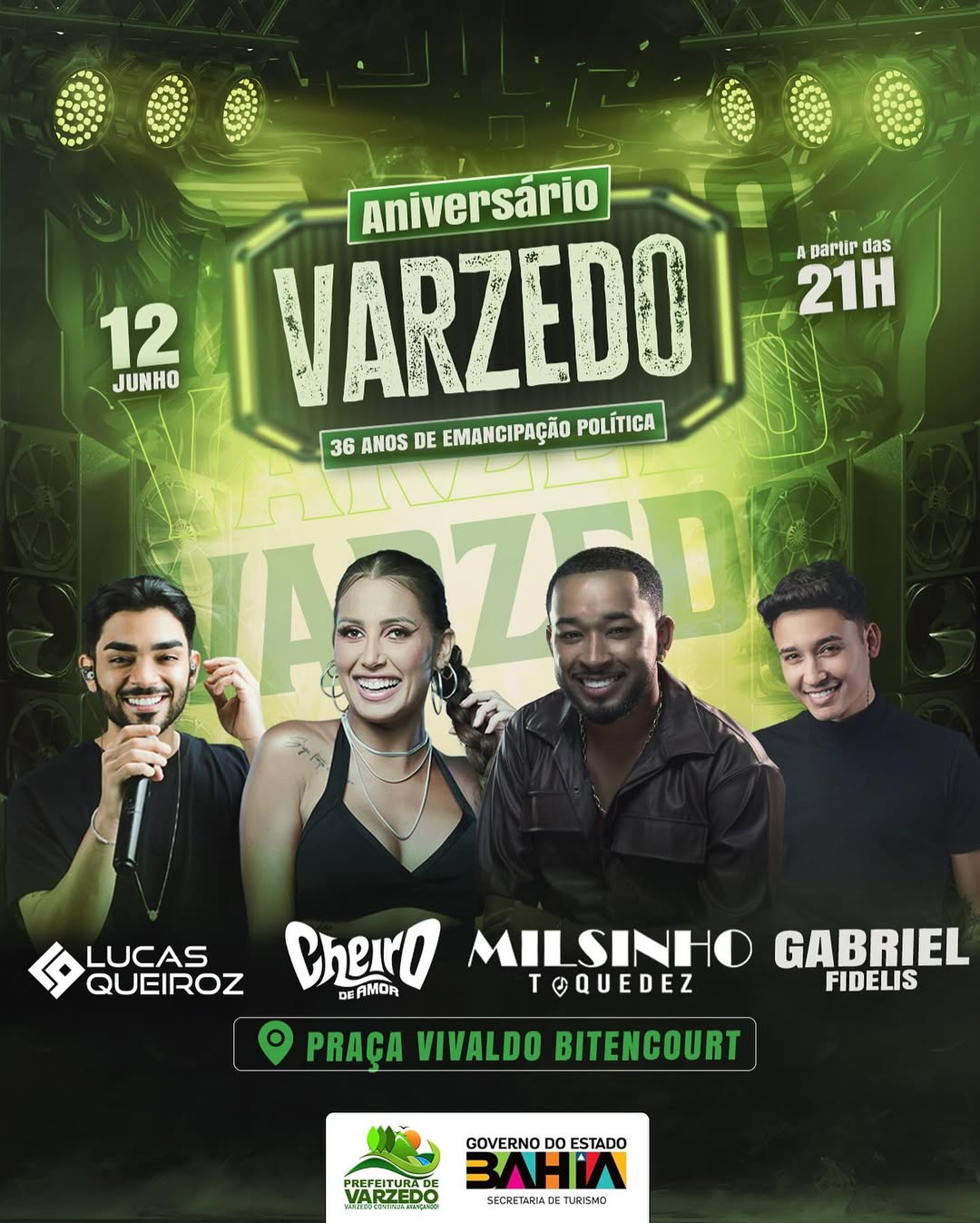 Preparem-se para comemorar em grande estilo os 36 anos de história e conquistas da nossa querida Varzedo!