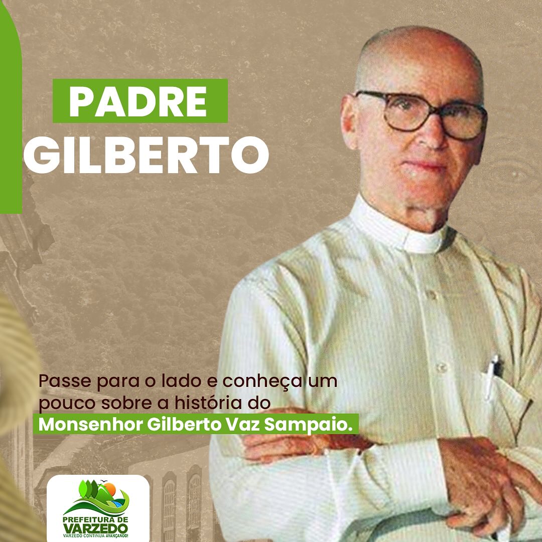 Hoje, com o coração cheio de saudade relembramos dessa figura tão importante na história da nossa cidade, o Monsenhor Gilberto Vaz Sampaio